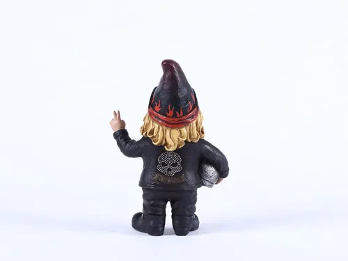 Vista 3 de Mujer Biker Gnomo con casco - Estatua de gnomada