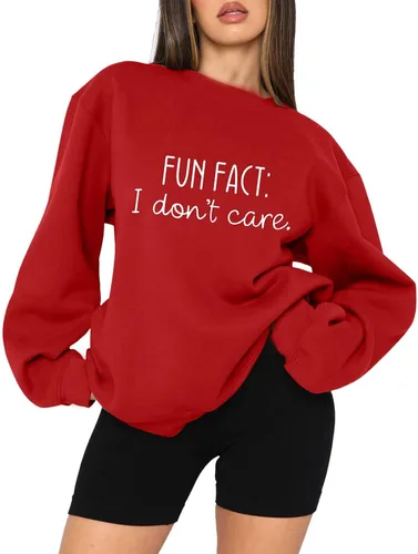 Vista 2 de Wirziis Yes I'm Cold - Sudaderas para mujer, manga larga, cuello redondo, sin botones, casual, para adolescentes, niñas, ropa Y2K