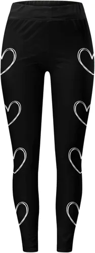 Vista 3 de soighxzc Leggings del día de San Patricio para mujer, con hojas de trébol, pantalones verdes, ajustados, con control de abdomen, pantalones de yoga