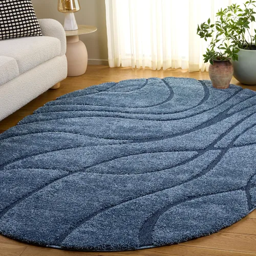 Vista 99 de Safavieh Florida Shag Collection - Alfombra de área de 2 x 3 pies, color crema/beige, diseño geométrico, felpa de 1.2 pulgadas de grosor, ideal