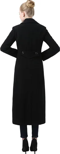 Vista 3 de BGSD Abrigo largo de lana para mujer Jeanette con mezcla de un solo pecho (también disponible en tallas grandes y pequeñas)