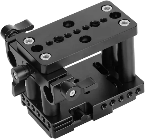 Vista 4 de Placa QR base de montaje de liberación rápida con placa de queso de rosca de 1/4" y 3/8" para cámara DSLR accesorio estándar Manfrotto