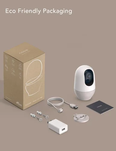 Vista 7 de nooie Monitor de bebé, cámara WiFi para mascotas para interiores, cámara IP inalámbrica de 360 grados, cámara de seguridad para el hogar 2K