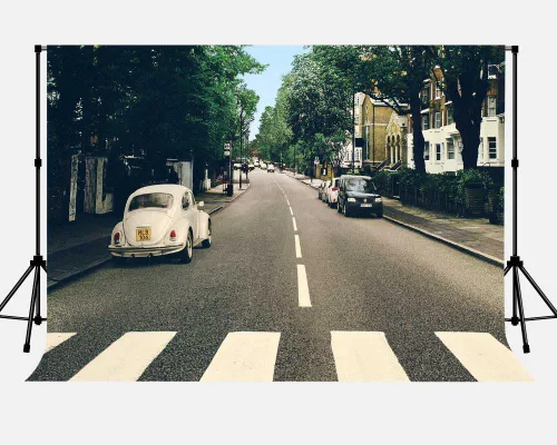 Vista 11 de Telón de fondo de banda musical para fotografía, fondo de calle de música retro de rock and roll, suministros de decoración de fiestas, accesorios