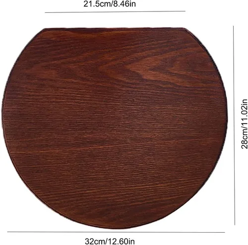 Vista 2 de Bandeja de madera con forma de media luna, bandeja decorativa para servir café, té, queso, postre, frutas y verduras (mediana)