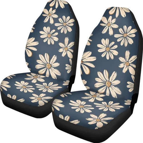 Vista 21 de UNICEU Juego de 2 fundas de cojín para asiento de automóvil, diseño de calavera gótica negra, lavable, accesorios interiores antideslizantes