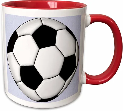 Vista 13 de 3dRose Soccer Ball Champ - Taza negra de dos tonos (11 oz)
