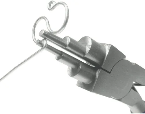 Vista 6 de Cynamed Alicates de acero inoxidable alemán 6 en 1, alicates formadores de bucle con mango antideslizante y cómodo para bucles y anillos de salto