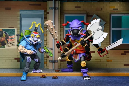Vista 2 de NECA Teenage Mutant Ninja Turtles - Juego de figuras de acción coleccionables de Antrax & Scumbug de 7 pulgadas