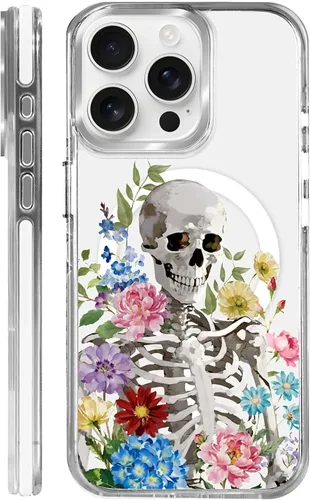 Vista 60 de Funda para iPhone 13/14 [compatible con Magsafe], funda magnética transparente de silicona a prueba de golpes con patrón de versículos de la Biblia