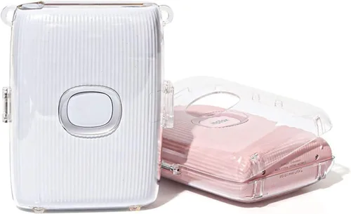 Vista 5 de Fujifilm Instax Mini Link 2 - Funda protectora para impresora Fujifilm Instax Mini Link 2 con correa para el hombro, transparente