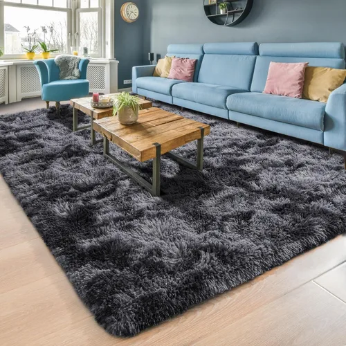 Vista 12 de ISEAU Alfombra de pasillo cómoda y esponjosa para dormitorio, de felpa con base de goma antideslizante, para dormitorio de bebé, al lado de la cama