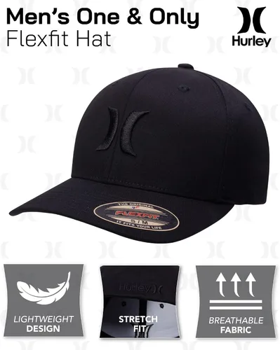 Vista 2 de Hurley One & Only - Sombrero para hombre, Negro (Blue Fury)