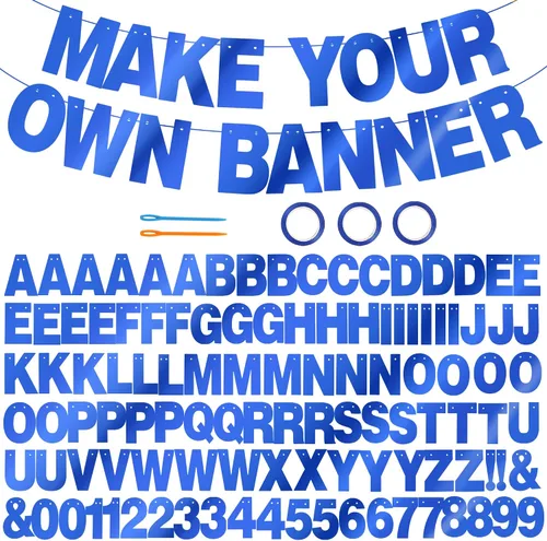 Vista 57 de 116 piezas de letras de la A a la Z DIY Banner personalizado Colorido