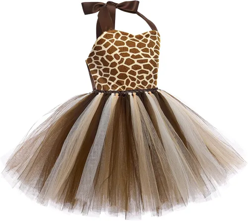 Vista 2 de FYMNSI Disfraz de animales de safari en la selva para niños y niñas, disfraz de fiesta de disfraces, diadema y cola para Halloween, cosplay, sesión