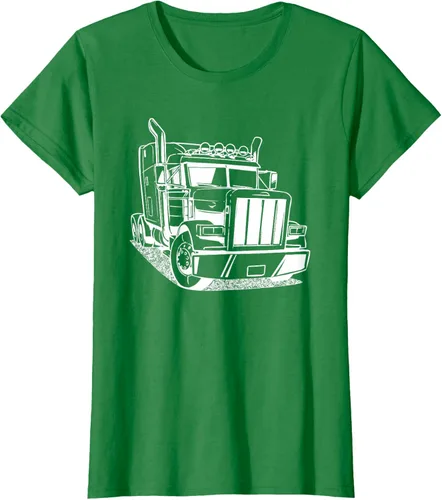 Vista 30 de Diesel Big Rig 18 Wheeler - Camiseta de camionero para camionero, Negro, S