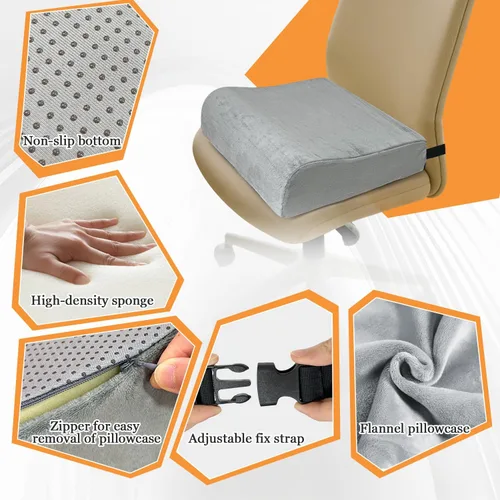 Vista 5 de Cojín de asiento para adultos, cojín grueso para elevar la altura, cojín extra grande, para personas pesadas, personas mayores, almohadilla