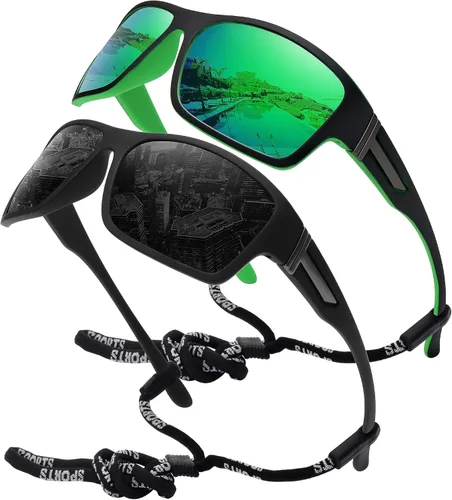 Vista 16 de STORYCOAST Gafas de sol polarizadas deportivas para hombres y mujeres, marco irrompible para ciclismo, pesca, conducción