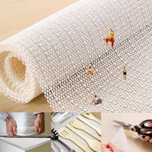 Vista 2 de Pinzas antideslizantes de 2 x 3 pies para suelos de madera dura, almohadillas gruesas para suelos de azulejos, agarre de alfombra para alfombra