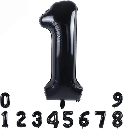 Vista 23 de TONIFUL Globos grandes de helio de letras B negras grandes de 40 pulgadas, globos de aluminio Mylar para decoración de suministros de fiesta
