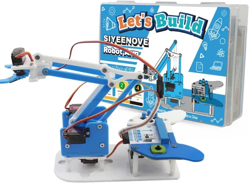 Vista 8 de Microbit Kit de brazo robótico inteligente, kit de construcción de brazo mecánico programable 4DF para fabricantes y entusiastas de STEM