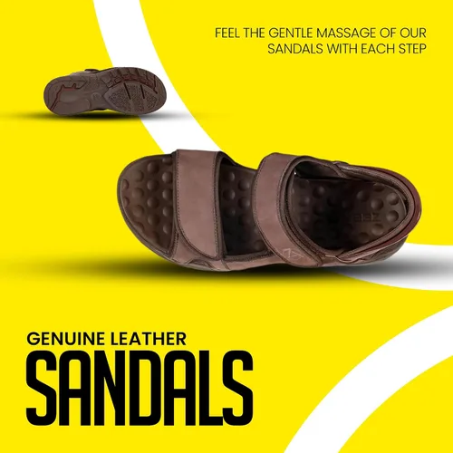 Vista 4 de Z Sandalias de cuero manos libres Zeba para hombre