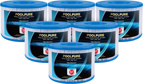 Vista 9 de POOLPURE Filtro para bañera de hidromasaje, 29001E, filtro PureSpa tipo S1, filtro de spa 11692, cartuchos de piscina fáciles de configurar