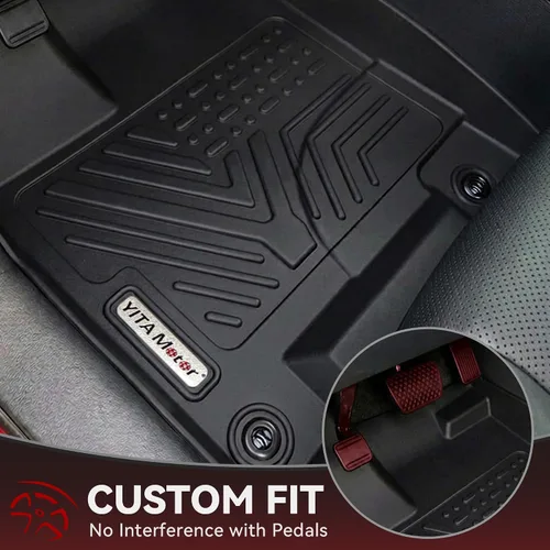 Vista 11 de YITAMOTOR Tapetes para vehículo compatibles con Honda Ridgeline Crew Cab 2017-2026, tapetes de piso de ajuste personalizado TPE para todo