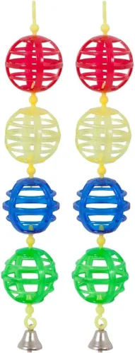 Vista 4 de JW Pet Company Activitoy - Juguete para pájaros pequeños con cadena de celosía, los colores varían