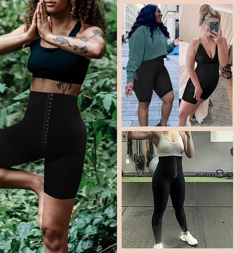 Vista 4 de KEEPTO High Waisted Leggings for Women Waist Trainer Butt Lifting Tummy Control Compression Yoga Pants
