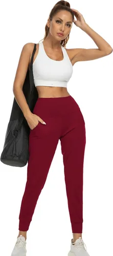 Vista 54 de Kcutteyg - Pantalones deportivos con bolsillos para mujer, diseño suave, ligero y de secado rápido, para entrenamiento, gimnasia, yoga y correr