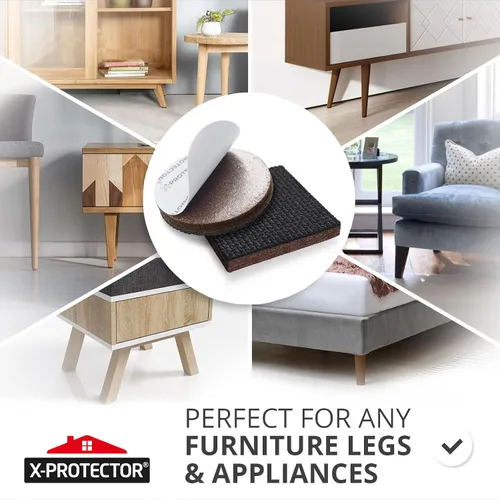 Vista 2 de Almohadillas Antideslizantes para Muebles X-PROTECTOR 48 PIEZAS - 32 piezas Redondas de 1" + 16 piezas Cuadradas de 2" Agarraderas para Muebles!