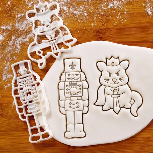 Vista 2 de Set of Mouse King and Nutcracker Cookie Cutters, 2 pieces - Bakerlogy