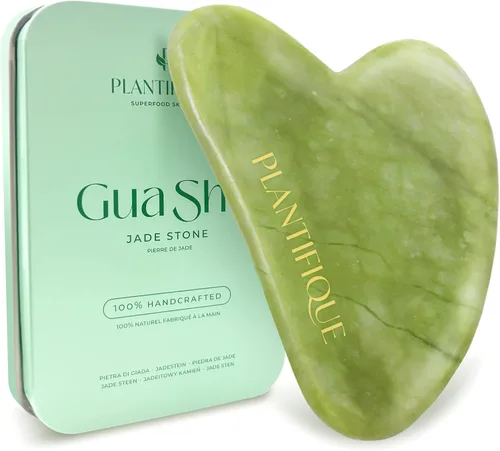 Vista 10 de PLANTIFIQUE Juego de Rodillo Facial de Hielo y Gua Sha de Acero Inoxidable - Herramientas de Masaje para Cuidado de la Piel con Crioterapia - Juego