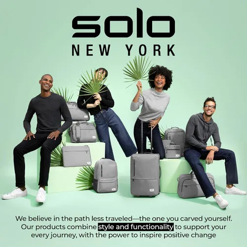 Vista 8 de Solo New York Bolso tote para mujer, bolso profesional para el trabajo y los viajes, bolso para laptop con compartimento acolchado, bolsillo frontal
