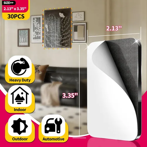 Vista 5 de PHIXBEAR 30 piezas de almohadillas adhesivas de doble cara grandes y resistentes, hechas de 3M, cinta adhesiva de espuma de montaje cuadrada