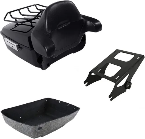 Vista 15 de TCMT King Tour Pack Portaequipajes de moto, diseñado para modelos Harley Davidson Touring 2014-2020