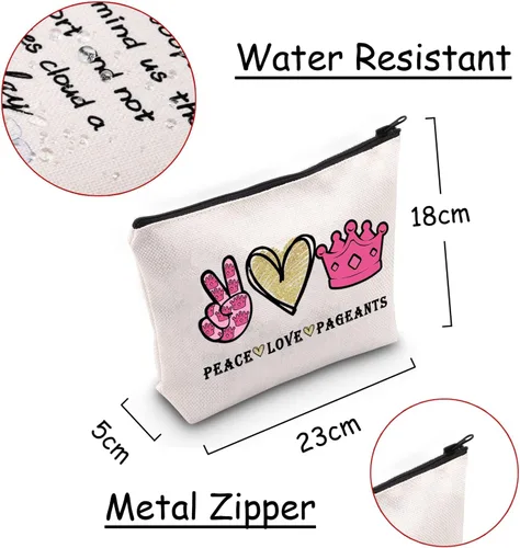 Vista 2 de JXGZSO Estuche de cosméticos - rosa, dibujos animados, impermeable, viajes, organizador de maquillaje para mujer, regalo de reina del concurso