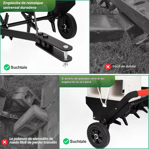 Vista 4 de Suchtale Aireador de remolque de 40 pulgadas con enganche universal, aireador de enchufe de remolque con barra de remolque extra ancha, aireador