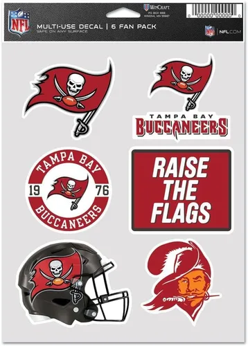 Vista 12 de WinCraft NFL - Juego de 6 calcomanías multiusos (7.5 x 5.5 in), diseño de Baltimore Ravens