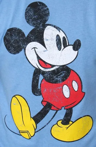 Vista 6 de Disney Mickey Mouse - Camiseta clásica envejecida vintage de pie