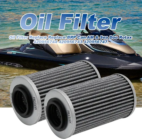 Vista 4 de EATAKWARD Paquete de 2 filtros de aceite 420956744, repuesto para motores Rotax Can-Am Spyder y Sea Doo 1503 y 1630 para motos acuáticas Seadoo