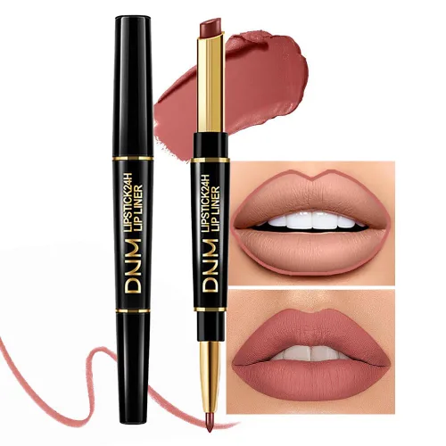 Vista 44 de evpct Juego de 1 lápiz labial y delineador de labios rojo rubí para mujer, kit mate con delineador de labios, manchas de labios duraderas