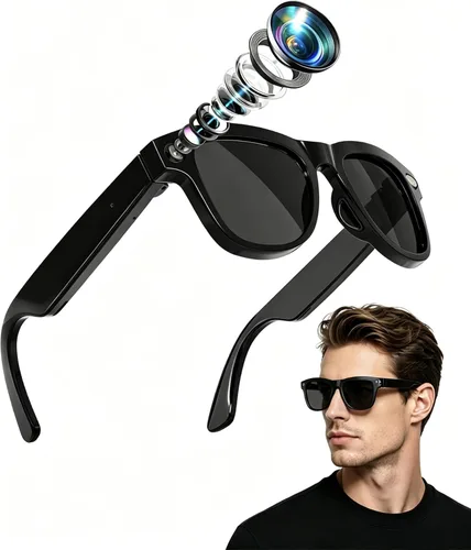 Vista 11 de Lentes inteligentes AI con cámara 4K, gafas de grabación de video con estabilización EIS y OIS, gafas de sol polarizadas, asistente de voz ChatGPT