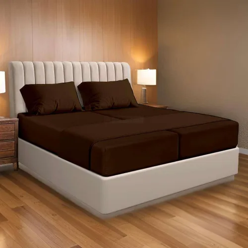 Vista 17 de Ready To Rest Juego de sábanas 100% algodón egipcio dividido tamaño Queen para cama ajustable de 5 piezas, se adapta a colchones de hasta 16