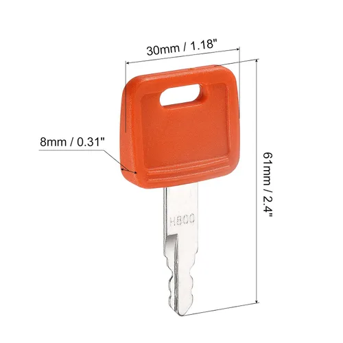 Vista 2 de uxcell Llave de equipo, llaves de encendido de maquinaria de construcción para excavadoras (número de pieza H800) 2Pcs Keys for Excavators