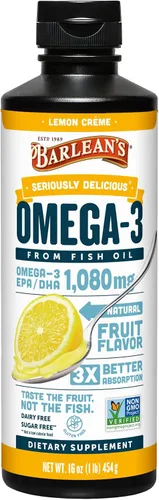 Vista 16 de Barlean's Suplemento líquido de aceite de pescado Omega 3 para hombres y mujeres, 1500 mg de ácido graso EPA y DHA, promueve la salud del cerebro