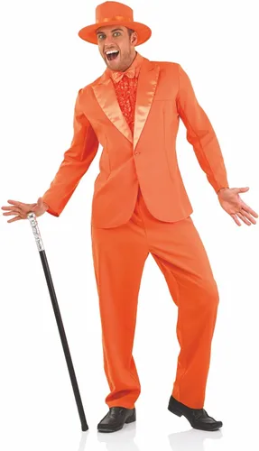 Vista 5 de fun shack Tuxedo Costume Men (2 Colors), Orange & Blue Suit Costume, Movie Character Costumes Men, 90s Halloween Costumes Men