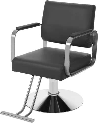 Vista 10 de Silla de peluquería, silla de peluquería ajustable para spa, silla de peluquería giratoria de 360°, silla de peluquería multifunción con reposapiés