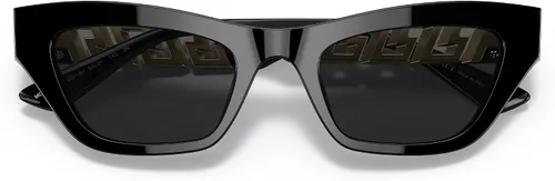 Vista 5 de Versace VE 4419 GB187 - Lentes de sol de plástico negro con ojo de gato, lente gris